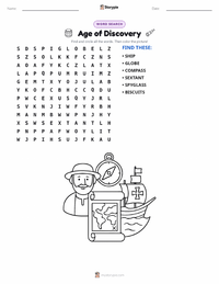 Age of Discovery printable worksheet preview