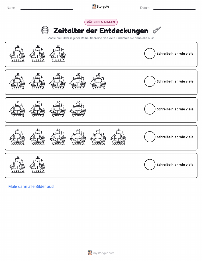 Zählen & Ausmalen