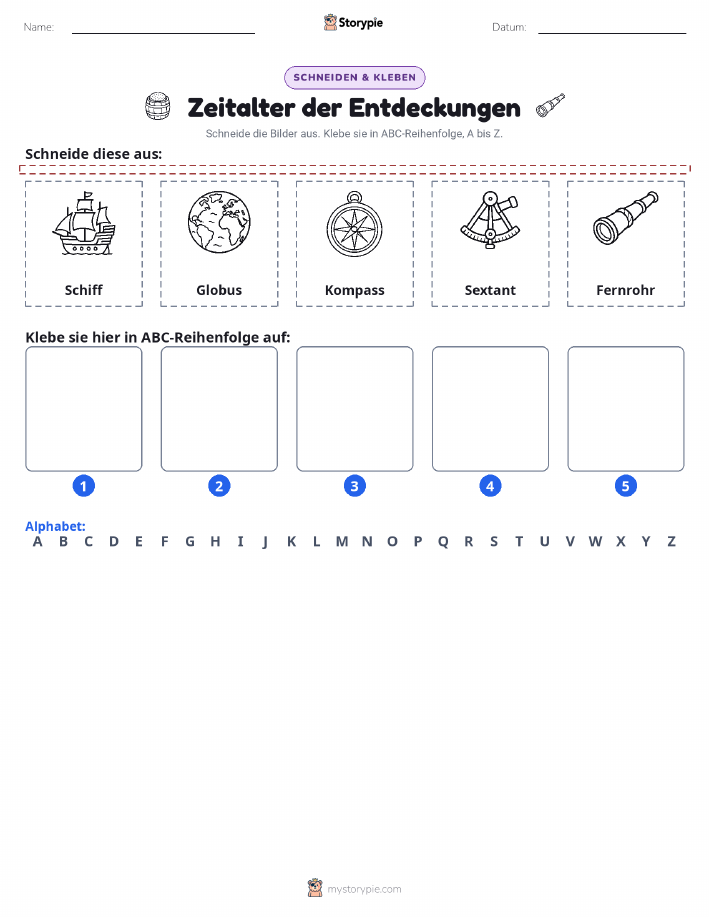 Schneiden & Einfügen Alphabet