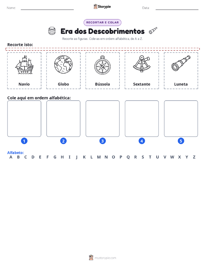 Recortar & Colar Alfabeto