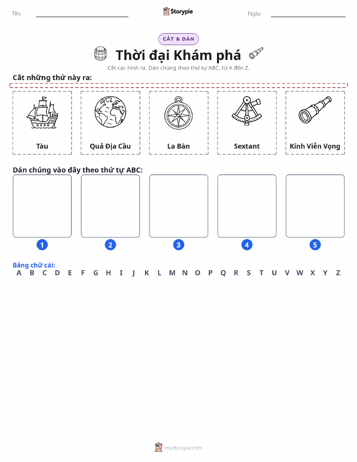 Cắt & Dán Chữ Cái