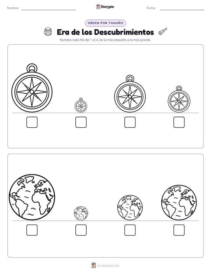 Orden de Tamaños