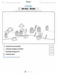 De Kus afdrukbare werkblad voorbeeld