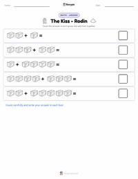 The Kiss - Rodin printable worksheet preview