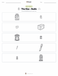 The Kiss - Rodin printable worksheet preview
