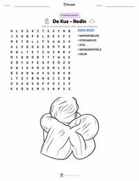 De Kus afdrukbare werkblad voorbeeld