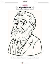 Auguste Rodin druckbare Arbeitsblatt Vorschau