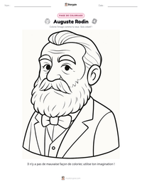 Aperçu de la feuille de travail imprimable Auguste Rodin