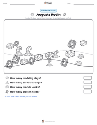 Auguste Rodin printable worksheet preview