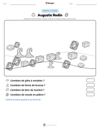 Aperçu de la feuille de travail imprimable Auguste Rodin