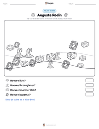 Auguste Rodin afdrukbare werkblad voorbeeld