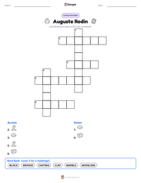Auguste Rodin printable worksheet preview
