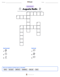 Vista previa de la hoja de trabajo imprimible de Auguste Rodin