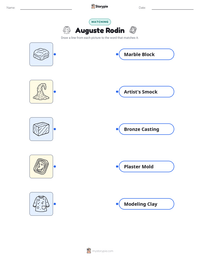 Auguste Rodin printable worksheet preview