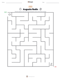 Auguste Rodin printable worksheet preview