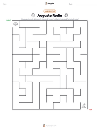 Aperçu de la feuille de travail imprimable Auguste Rodin