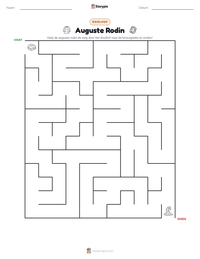 Auguste Rodin afdrukbare werkblad voorbeeld