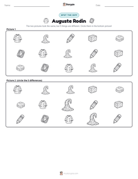 Auguste Rodin printable worksheet preview