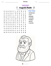 Auguste Rodin printable worksheet preview