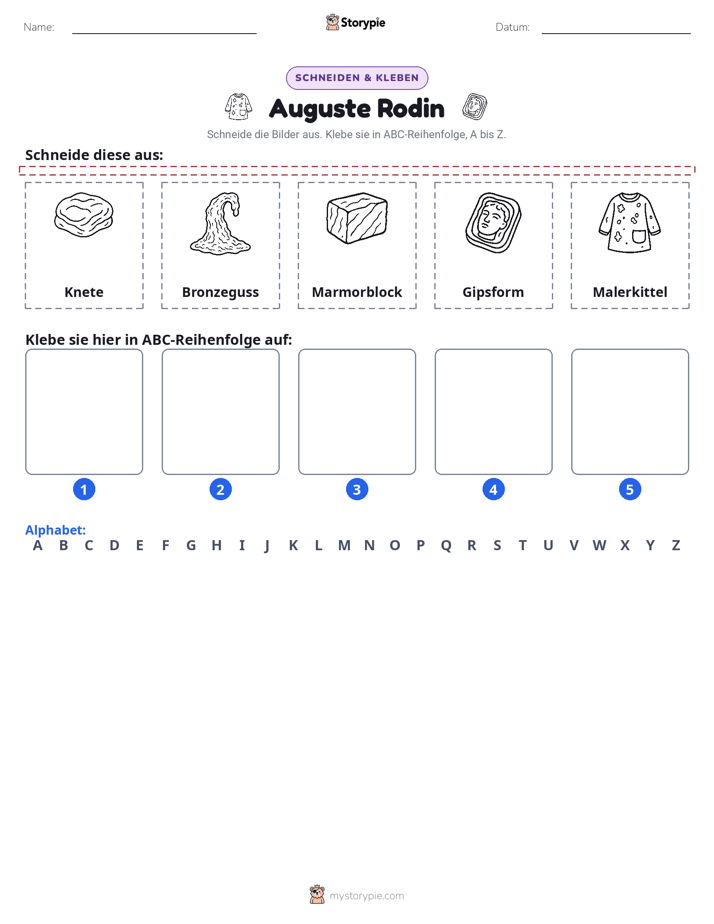 Schneiden & Einfügen Alphabet