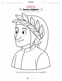 Dante Alighieri printable worksheet preview