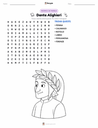 Anteprima della scheda stampabile di Dante Alighieri