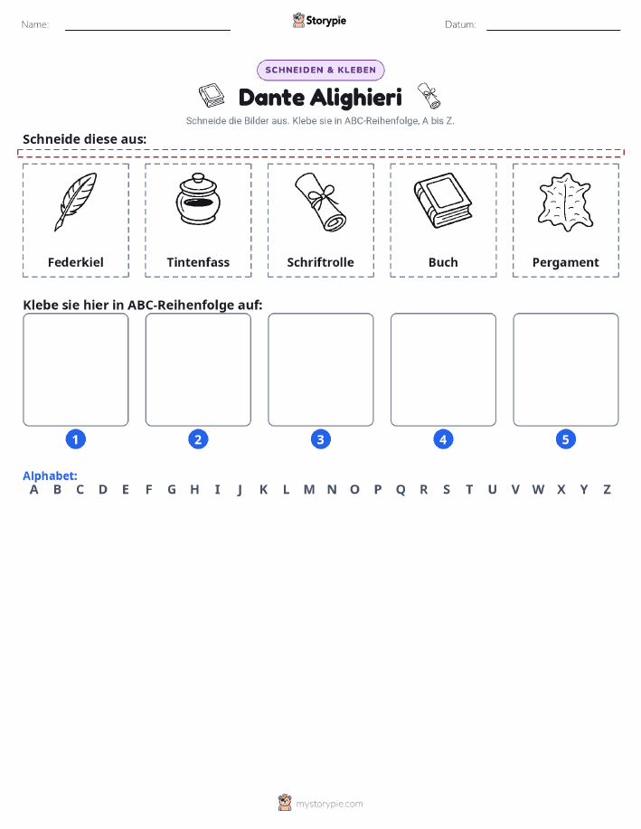 Schneiden & Einfügen Alphabet