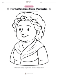 Martha Dandridge Custis Washington printable worksheet preview