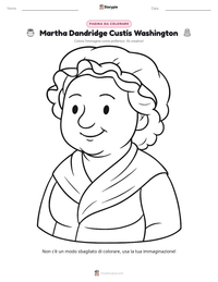 Anteprima della scheda stampabile di Martha Dandridge Custis Washington