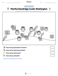 Martha Dandridge Custis Washington printable worksheet preview