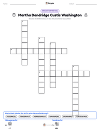 Martha Dandridge Custis Washington druckbare Arbeitsblatt Vorschau