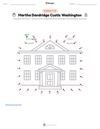 Prabaca lembar kerja cetak Martha Dandridge Custis Washington