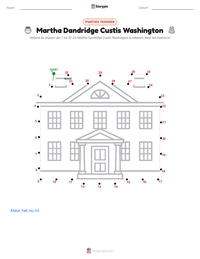 Martha Dandridge Custis Washington afdrukbare werkblad voorbeeld
