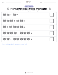 Martha Dandridge Custis Washington printable worksheet preview