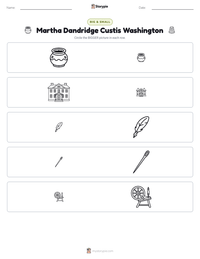 Martha Dandridge Custis Washington printable worksheet preview