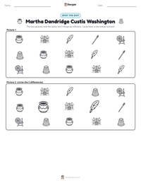 Martha Dandridge Custis Washington printable worksheet preview