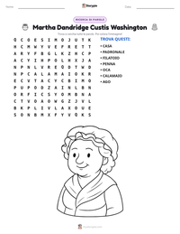 Anteprima della scheda stampabile di Martha Dandridge Custis Washington