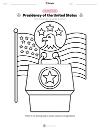 Presidency of the United States coloring page for kids