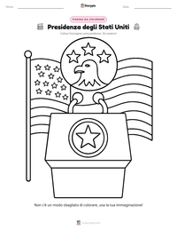 Pagina da colorare di Presidenza degli Stati Uniti per bambini
