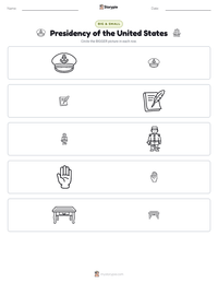 Presidency of the United States printable worksheet preview