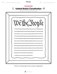 United States Constitution coloring page for kids