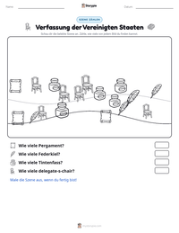 Verfassung der Vereinigten Staaten druckbare Arbeitsblatt Vorschau