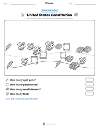 United States Constitution printable worksheet preview