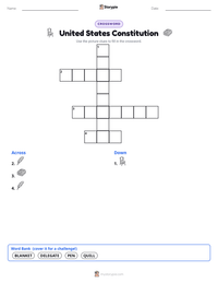 United States Constitution printable worksheet preview