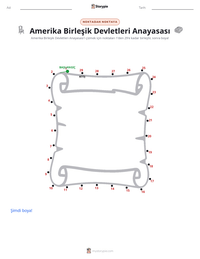 Amerika Birleşik Devletleri Anayasası yazdırılabilir çalışma sayfası önizlemesi