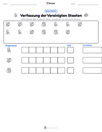 Verfassung der Vereinigten Staaten druckbare Arbeitsblatt Vorschau