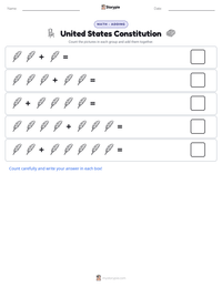 United States Constitution printable worksheet preview