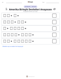 Amerika Birleşik Devletleri Anayasası yazdırılabilir çalışma sayfası önizlemesi