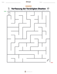 Verfassung der Vereinigten Staaten druckbare Arbeitsblatt Vorschau