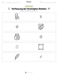 Verfassung der Vereinigten Staaten druckbare Arbeitsblatt Vorschau